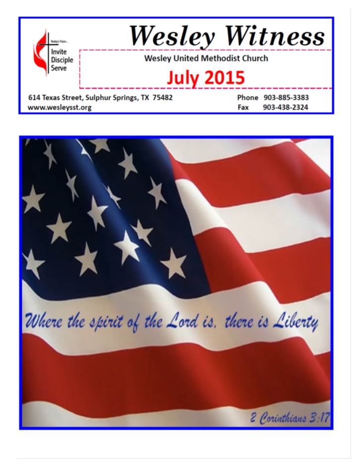 July 2015 Newsletter