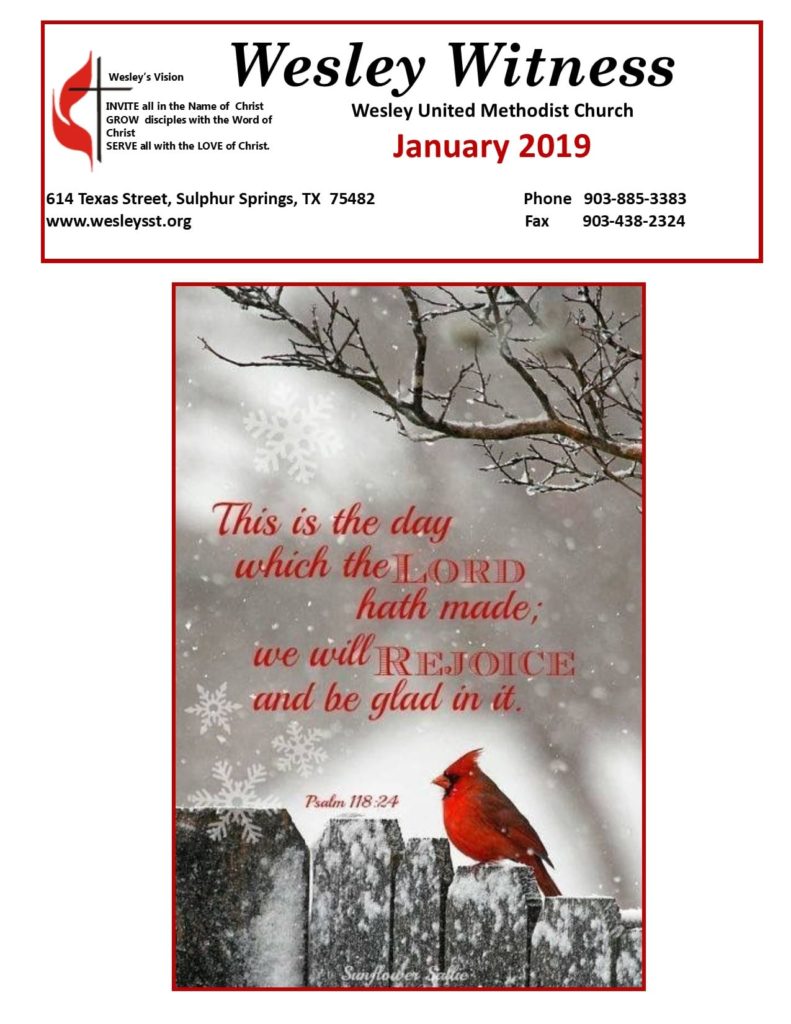 January 2019 Newsletter