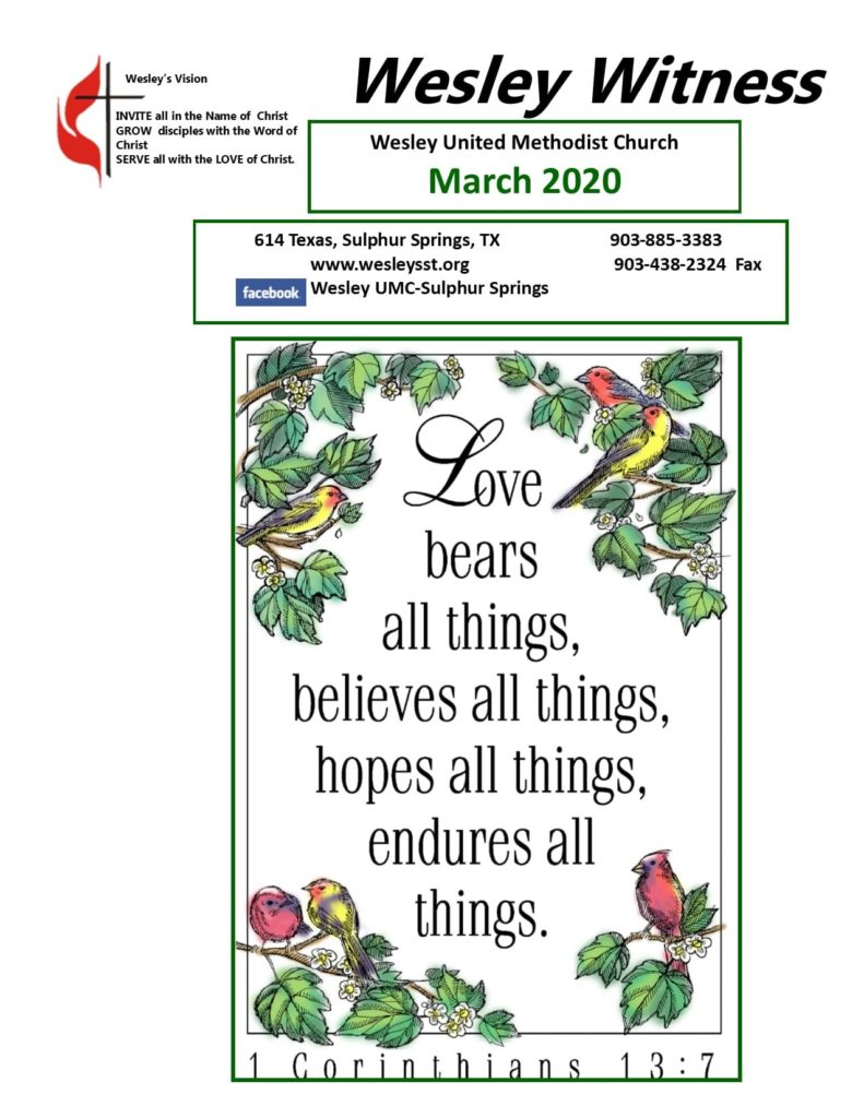 March 2020 Newsletter